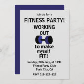 トレーニングウェイトの計算 招待状 (正面/裏面)