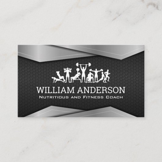 トレーニングエクササイズ | フィットネスとヘルス 名刺 (正面)