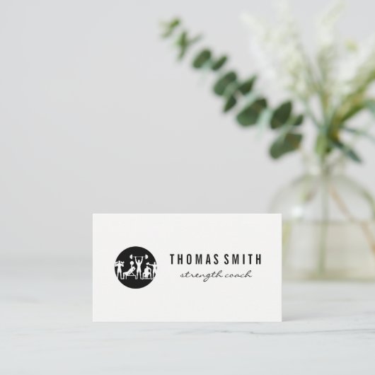 トレーニングエクササイズ |フィットネス 名刺 (スタンド正面)