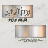 トレーニングエクササイズ | メタリックグランジ名刺 名刺 (正面/裏面)