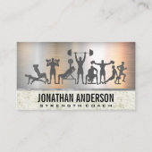 トレーニングエクササイズ | メタリックグランジ名刺 名刺 (正面)