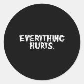 トレーニングオールティアーティッシュおもしろいジムエクササイズフィットネス ラウンドシール (正面)