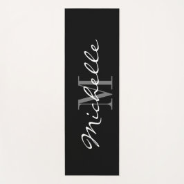 トレーニングカスタム用モノグラム黒ヨガマット ヨガマット