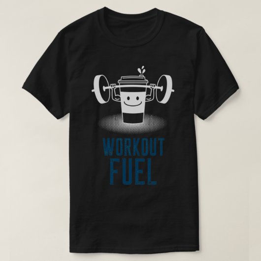 トレーニングカップおもしろい付きコーヒー燃料 Tシャツ (デザイン正面)