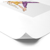 トレーニングカラフルフィットネスヨガポーズバランス女性 ポスター (角)