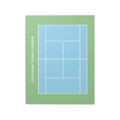 トレーニングコーチ用テニスコートのレイアウトメモ帳 ノートパッド (回転)