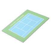 トレーニングコーチ用テニスコートのレイアウトメモ帳 ノートパッド (アングル)