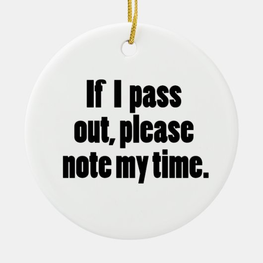 トレーニングシンプルユーモークジムことわざ セラミックオーナメント (正面)