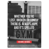 トレーニングジムのモチベーション クリップボード (裏面)