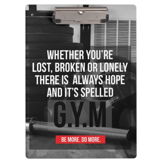 トレーニングジムのモチベーション クリップボード (正面)