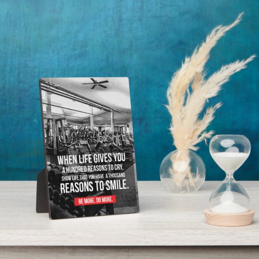 トレーニングジムやる気を起こさせる フォトプラーク (側面)