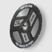 トレーニングジムオーナーフィットネスインストラクタージムコーチ ラージ壁時計 (傾斜)