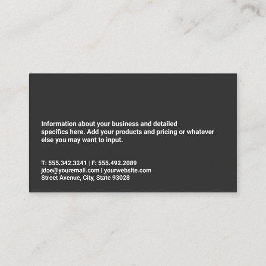 トレーニングジム | トレーニングフィットネス 名刺 (裏面)