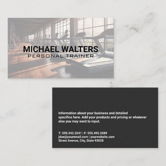 トレーニングジム | トレーニングフィットネス 名刺 (正面/裏面)