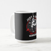トレーニングジムTシャツが大好きな少女 コーヒーマグカップ (正面左)