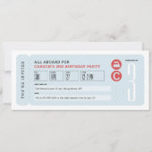 トレーニングチケットの子供の誕生日パーティー 招待状 (正面)