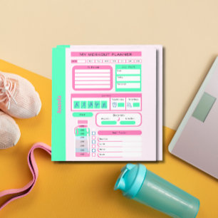 トレーニングデイリースケジュールの食事と重量トラッカー ノートパッド