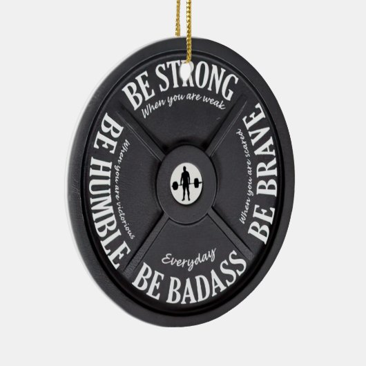 トレーニングトレーナーフィットネスウエイトリフターウエイトプレート セラミックオーナメント (右)