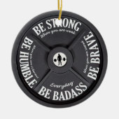 トレーニングトレーナーフィットネスウエイトリフターウエイトプレート セラミックオーナメント (正面)