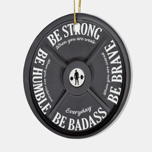 トレーニングトレーナーフィットネスウエイトリフターウエイトプレート セラミックオーナメント (左)