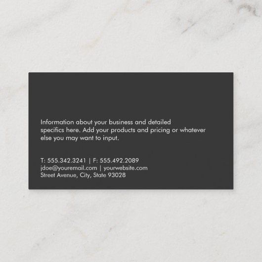 トレーニングトレーニング機器 | フィットネス | QR 名刺 (裏面)