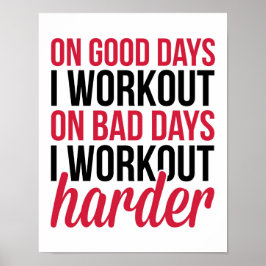 トレーニングハードジム引用文 ポスター