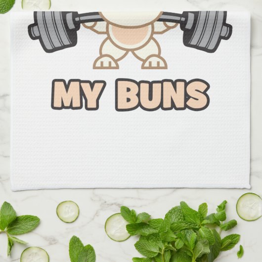 トレーニングバニー漫画 – 私のバンスで働く – ジム キッチンタオル (折り畳み)