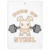 トレーニングバニー漫画 – 鋼のパン – ジミおもしろいム クリップボード (裏面)