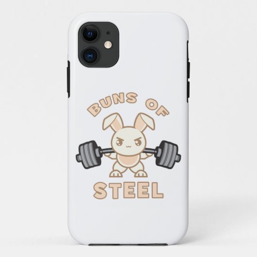 トレーニングバニー漫画 – 鋼のパン – ジミおもしろいム Case-Mate iPhoneケース (裏面)