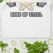 トレーニングバニーCartoon - Buns Of Steel, おもしろい Anime キッチンタオル (折り畳み)