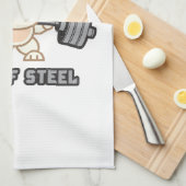 トレーニングバニーCartoon - Buns Of Steel, おもしろい Anime キッチンタオル (四つ折り)