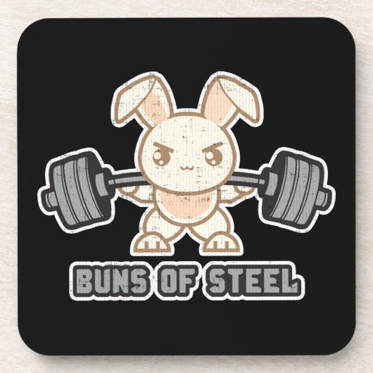 トレーニングバニーCartoon - Buns Of Steel, おもしろい Anime コースター (正面)