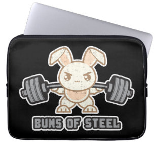 トレーニングバニーCartoon - Buns Of Steel, おもしろい Anime ラップトップスリーブ