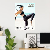 トレーニングフィットネスのビジネスロゴ精度ポスター ポスター (ホームオフィス)