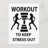 トレーニングフィットネスエクササイズジム ポストカード (正面)