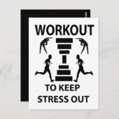 トレーニングフィットネスエクササイズジム ポストカード (正面/裏面)