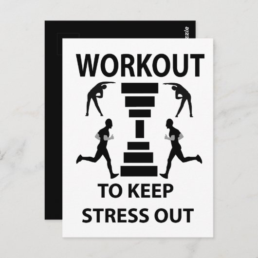 トレーニングフィットネスエクササイズジム ポストカード (正面/裏面)