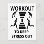 トレーニングフィットネスエクササイズジム ポストカード (正面)