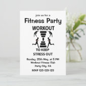 トレーニングフィットネスエクササイズフィットネスパーティー 招待状 (スタンド正面)