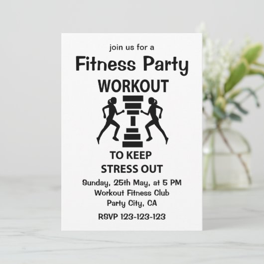 トレーニングフィットネスエクササイズフィットネスパーティー 招待状 (スタンド正面)
