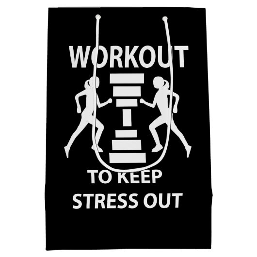 トレーニングフィットネスエクササイズ ミディアムペーパーバッグ (裏面)