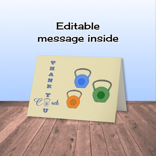 トレーニングフィットネストレーニングコーチ感謝していオユー サンキューカード