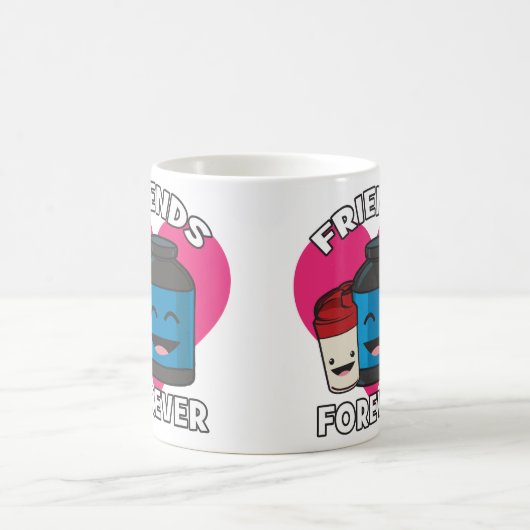 トレーニングフレンズフォーエバー – かわいいかわいいおもしろいジム コーヒーマグカップ (中央)