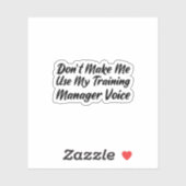 トレーニングマネージャの音声を使用しない シール (シート)