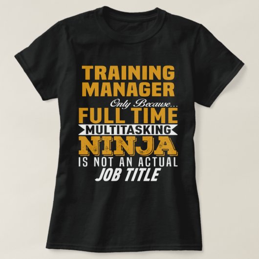 トレーニングマネージャ Tシャツ (デザイン正面)