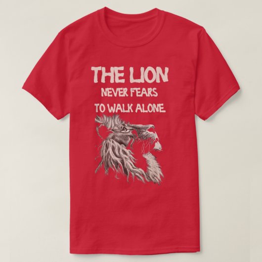 トレーニングモチベーション性能重量ライオンNever F Tシャツ (デザイン正面)