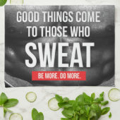 トレーニングモチベーション – 汗 キッチンタオル (折り畳み)