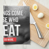 トレーニングモチベーション – 汗 キッチンタオル (四つ折り)