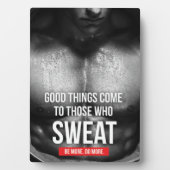 トレーニングモチベーション – 汗 フォトプラーク (正面)