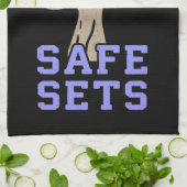 トレーニングユーモア – セーフセットの練習 – ノベルティジム キッチンタオル (折り畳み)